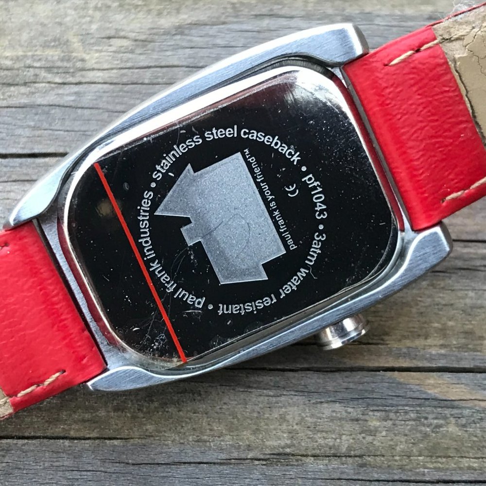 Paul Frank Watch Red Vegan Faux Leather Band Water - Picture 12 of 12